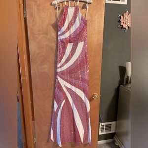 Brand new with tags, smoke-free pet/free home- prom/formal evening gown:sequin
